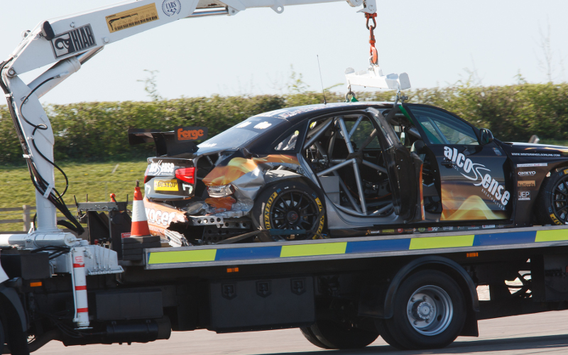 Hunter Abbott's damaged Audi A4