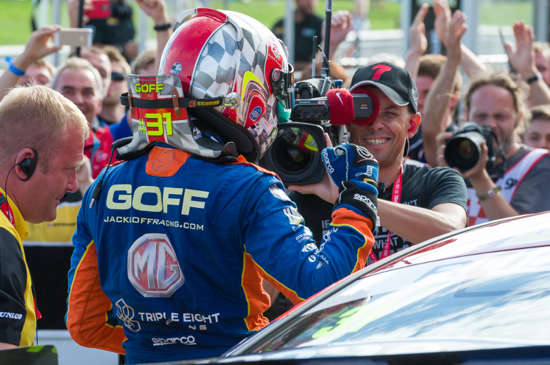 Jack Goff celebrates his win