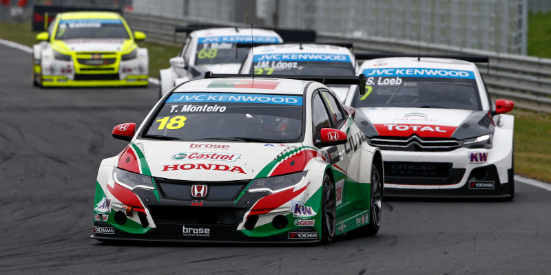 18 MONTEIRO Tiago (por) Honda Civic team Honda racing Jas action during the 2015 FIA WTCC World Touring Car Race of Hungary at hungaroring, Budapest from May 1st to 3rd 2015. Photo Frederic Le Floch / DPPI.