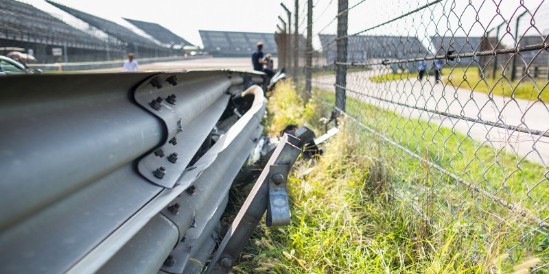 Safety barrier damage