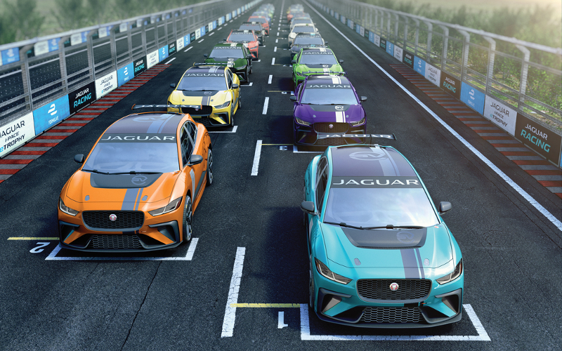 Jaguar iPACE eTrophy grid