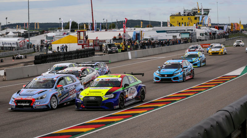 TCR Germany race start at the Sachsenring
